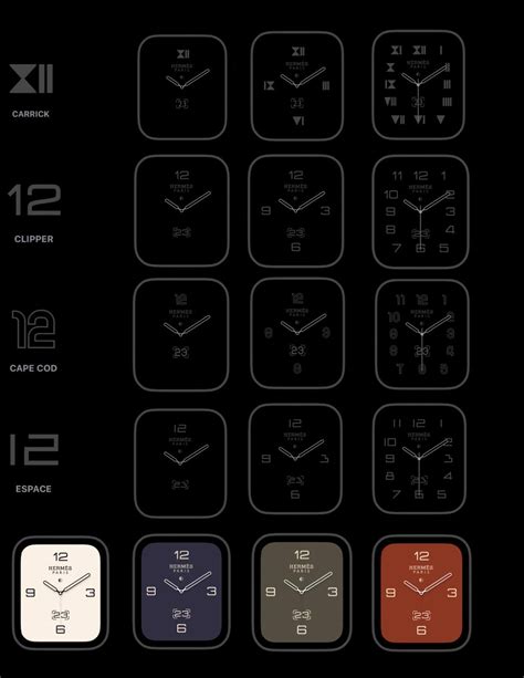 Hermes Apple Watch face options